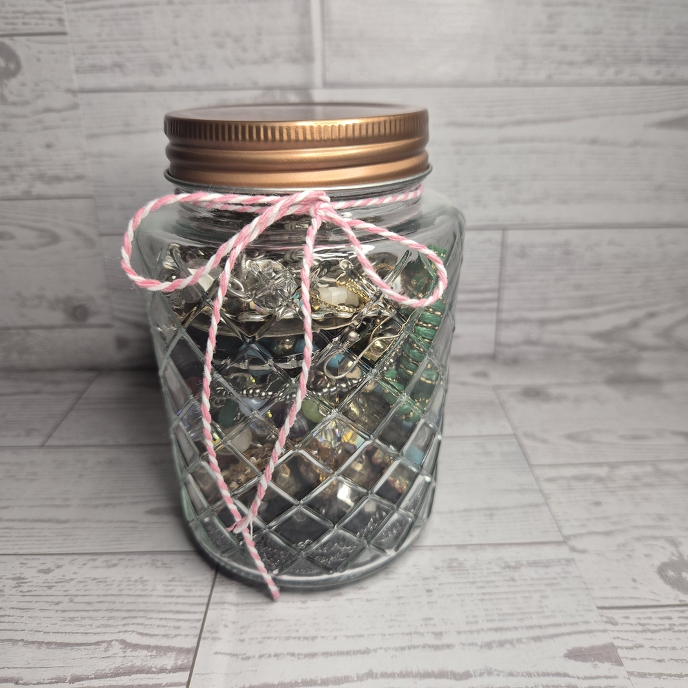 Mystery Jewelry Jar All Is, Wearable, Earrings Come W/pair, And Super Pretty